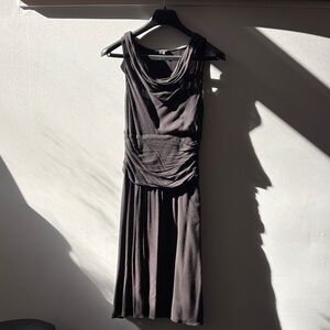 Elegant THEORY Dark Brown Sleeveless Dress